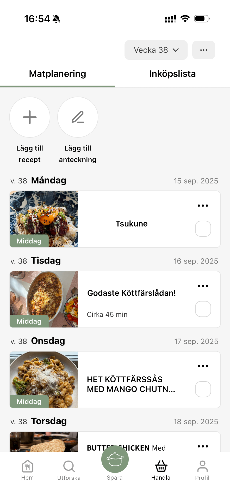 SmakShare matplanering