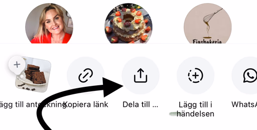 Klicka på "Dela till"