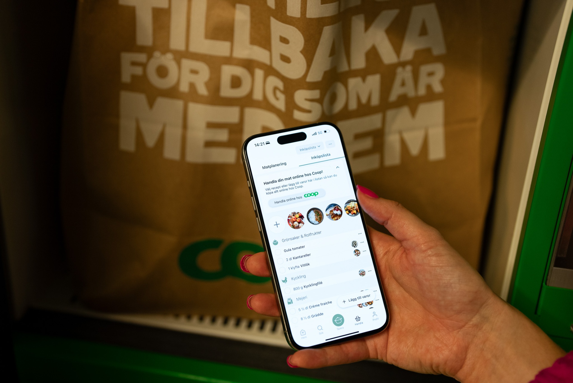 SmakShare app med inköpslista hos Coop