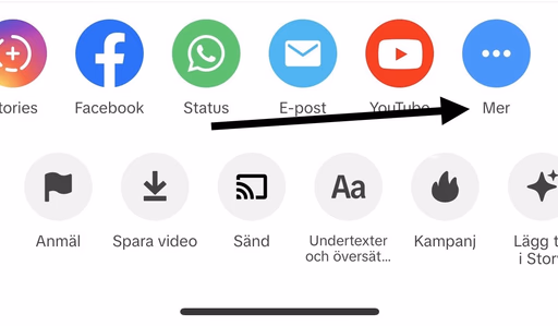 Syns inte SmakShare direkt så skrollar du längst bort och klickar på "mer".